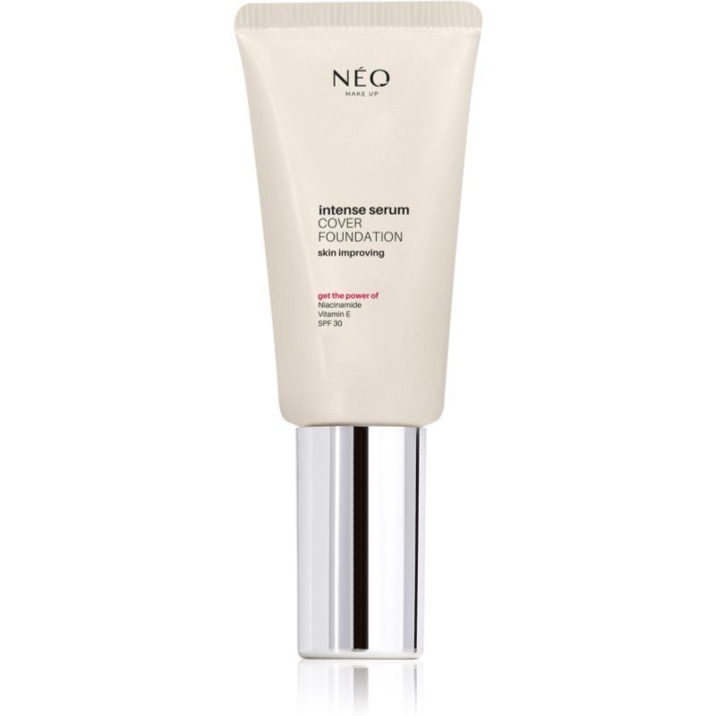 NEO MAKE UP Intense Serum Cover Foundation luonnollisen ilmeen antava meikkivoide SPF 30 sävy 02 Ivory 30 ml