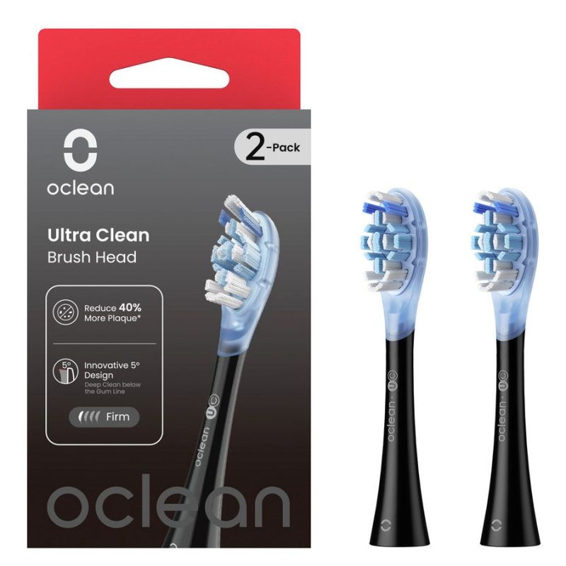 Oclean Ultra Clean Brush Head 2 kpl – Black