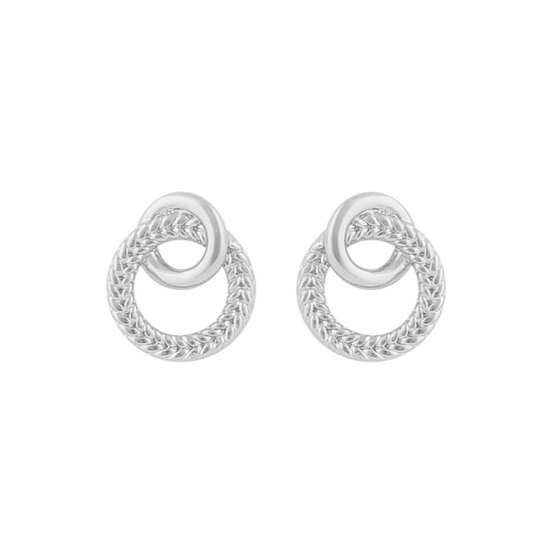 Snö Of Sweden Addison Irregular Earring – Plain Silver