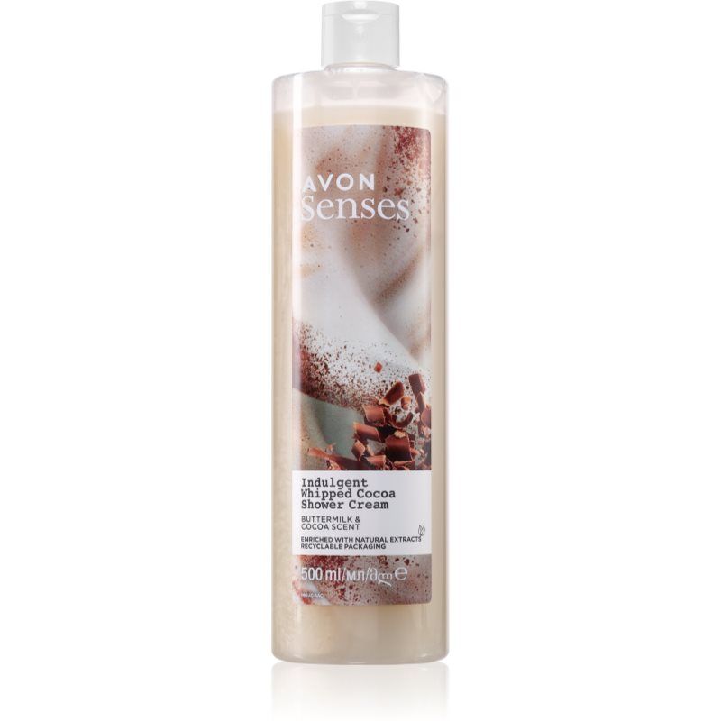Avon Senses Indulgent Whipped Cocoa elävöittävä suihkuvoide 500 ml