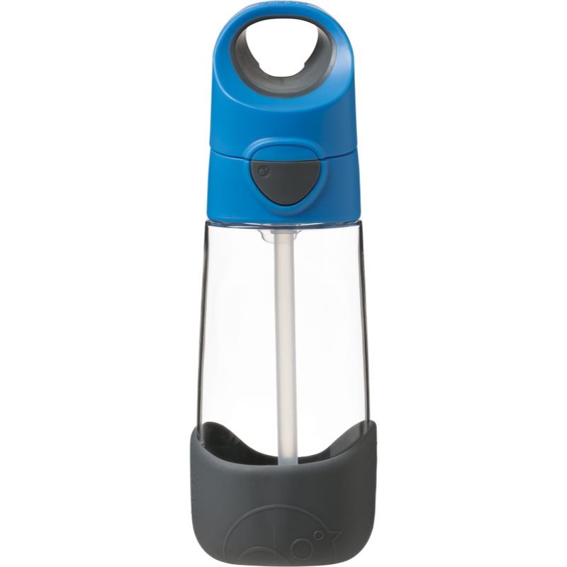 B.Box Bottle with Straw pullo sisältää pillin Blue Gray 450 ml