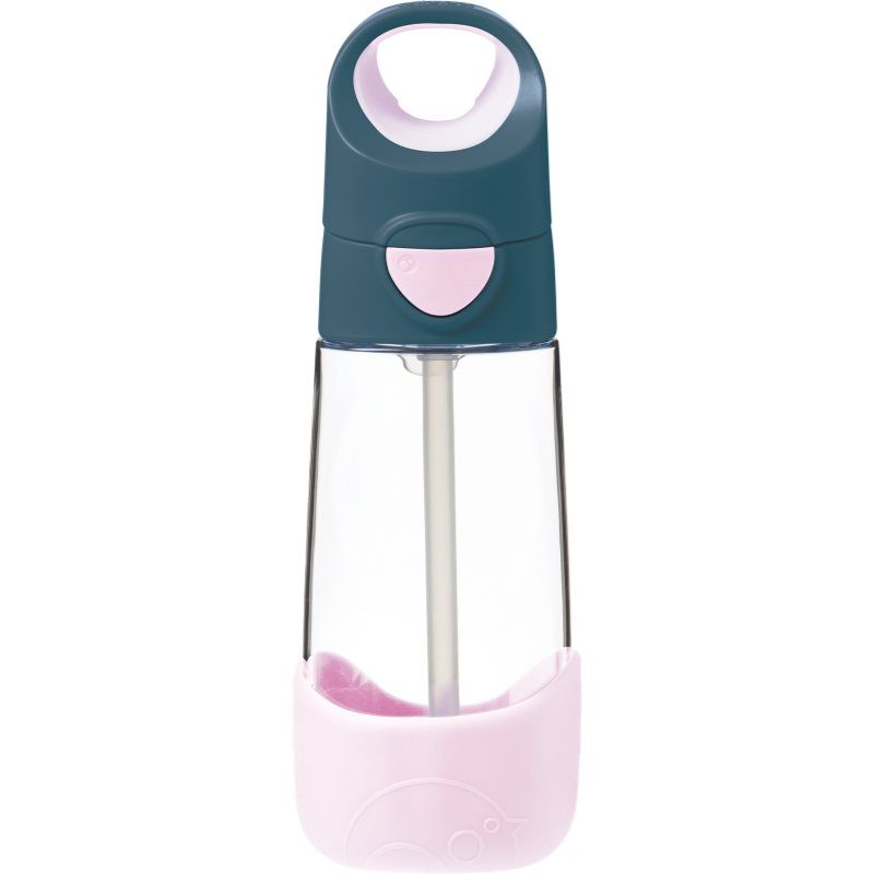 B.Box Bottle with Straw pullo sisältää pillin Indigo Pink 450 ml