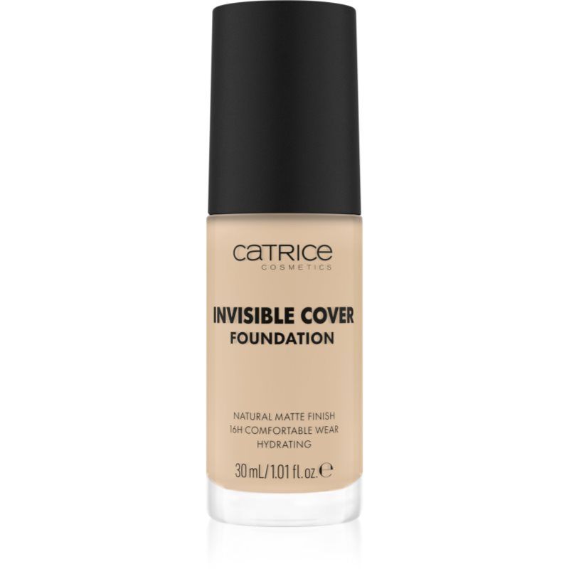 Catrice Invisible Cover Foundation nestemäinen peittävä meikkivoide antaa mattavaikutelman sävy 002N 30 ml