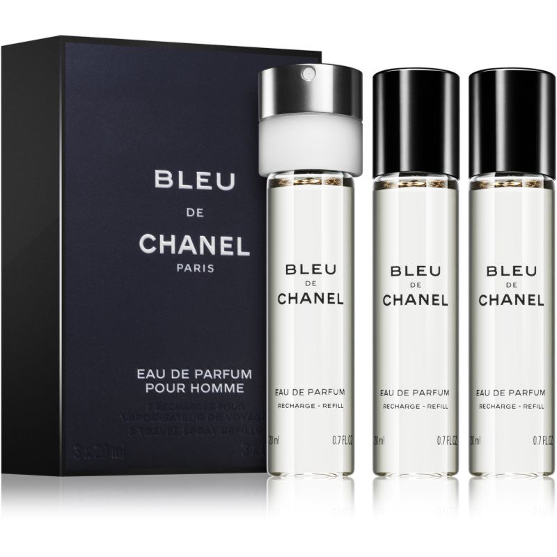 Chanel Bleu de Chanel travel refill Eau de Parfum täyttöpakkaus miehille 3 x 20 ml