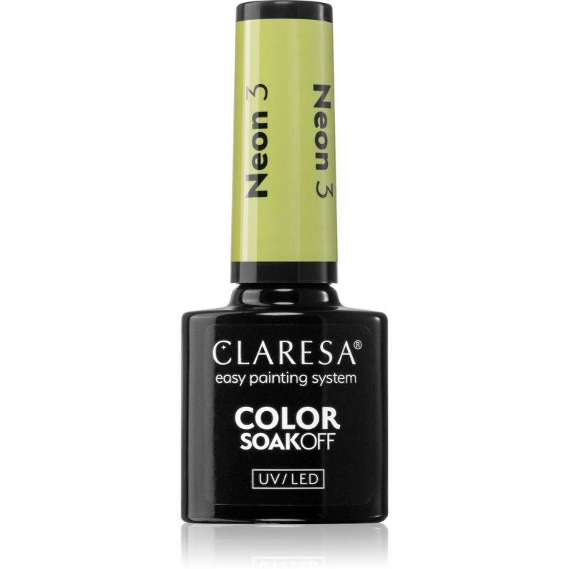 Claresa SoakOff UV/LED Color Neon geelikynsilakka sävy 5 5 g