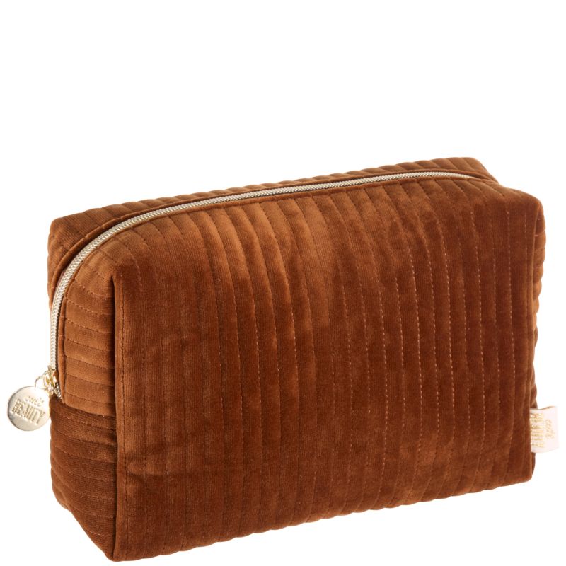 Cult Beauty Large Luxury Velvet Quilted Bag