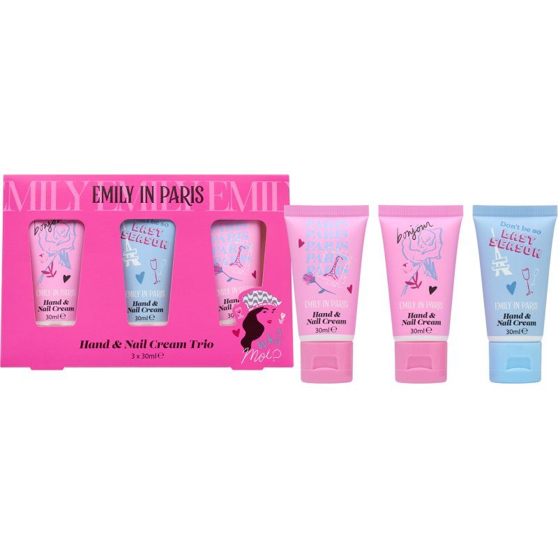 Emily In Paris Hand & Nail Cream Trio lahjasetti käsiin 3x30 ml