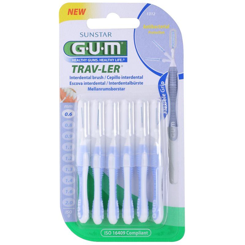 G.U.M Trav-Ler Interdental hammasväliharjat 0,6 mm 6 kpl