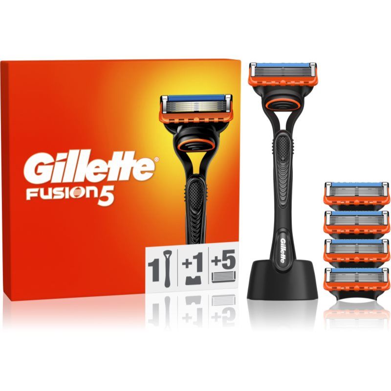 Gillette Fusion5 ladyshaver ja teline + vaihtoterät 5 kpl