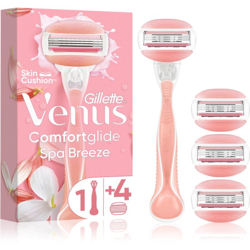 Gillette Venus ComfortGlide Spa Breeze naisten karvanpoistohöylä + vaihtoterät 4 kpl