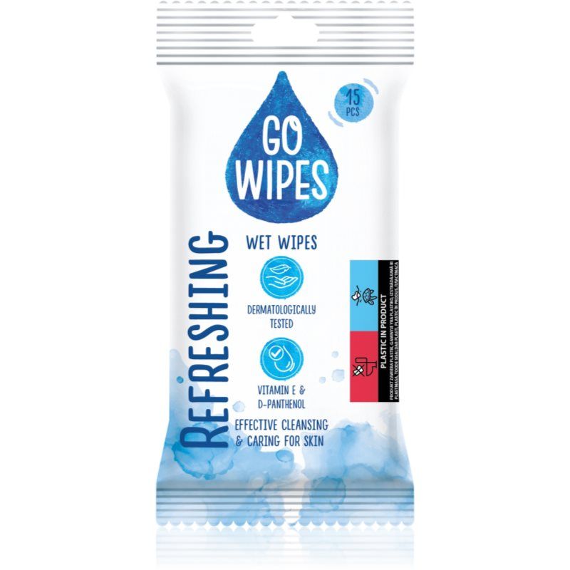GoWipes Refreshing puhdistavat kosteuspyyhkeet käsiin 15 kpl