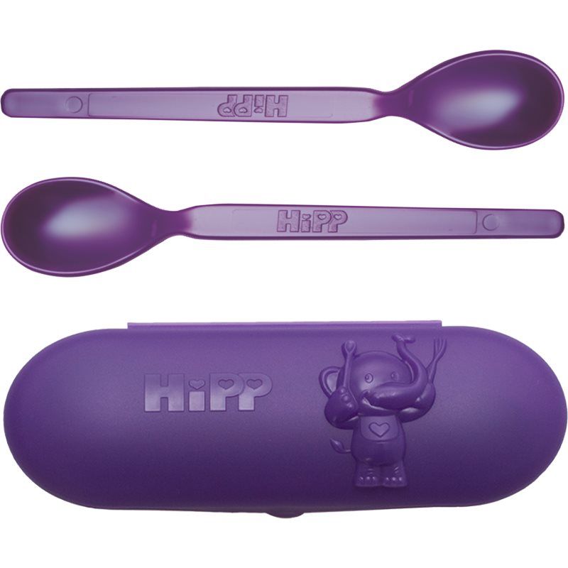 Hipp Spoons Set ruokailusetti matkoille Purple