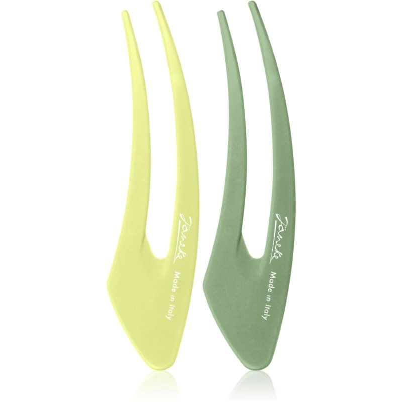 Janeke Hair Clip hiussoljet Green 2x13 cm