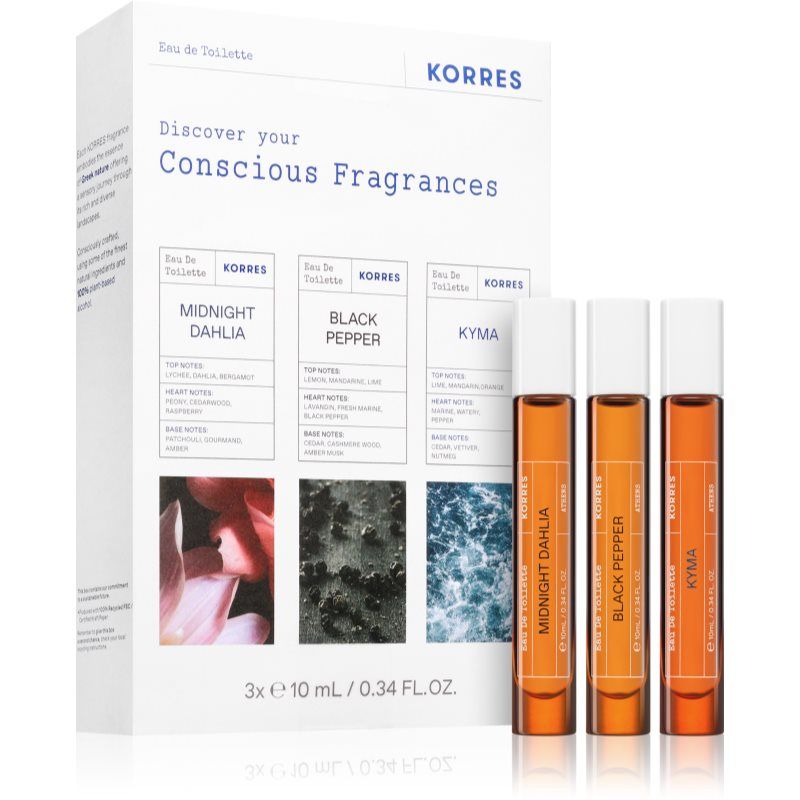 Korres Discovery Black Pepper & Kyma & Midnight Dahlia setti unisex