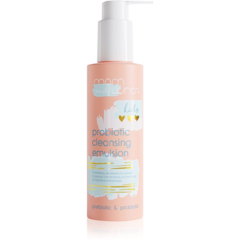 Nacomi Mom & Who Kids puhdistusemulsio sisältää probiootteja lapsille 150 ml