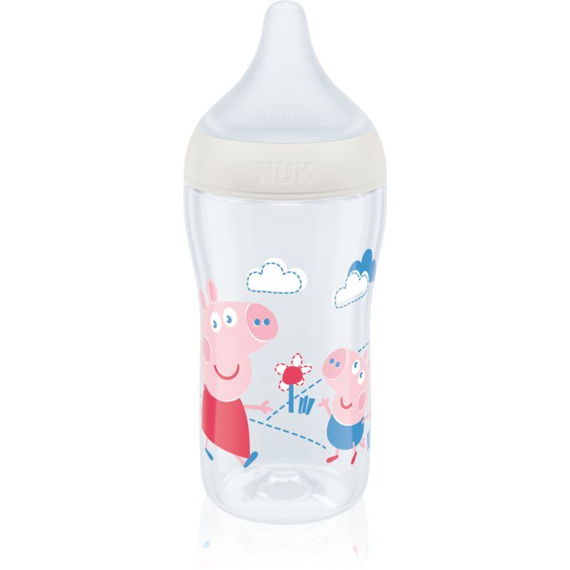 NUK Perfect Match Peppa Pig pullo lämpötilantarkistustoiminto 3m+ 260 ml