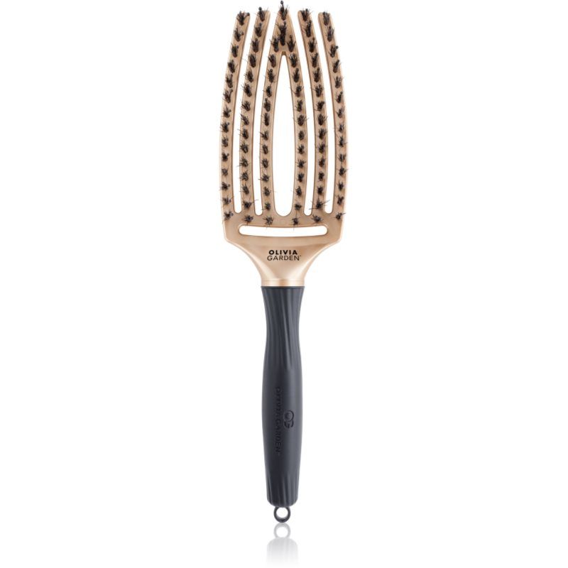 Olivia Garden Fingerbrush Trinity litteä harja Gold 1 kpl