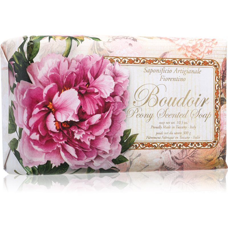 Saponificio Artigianale Fiorentino Boudoir Peony luonnollinen palasaippua 300 g