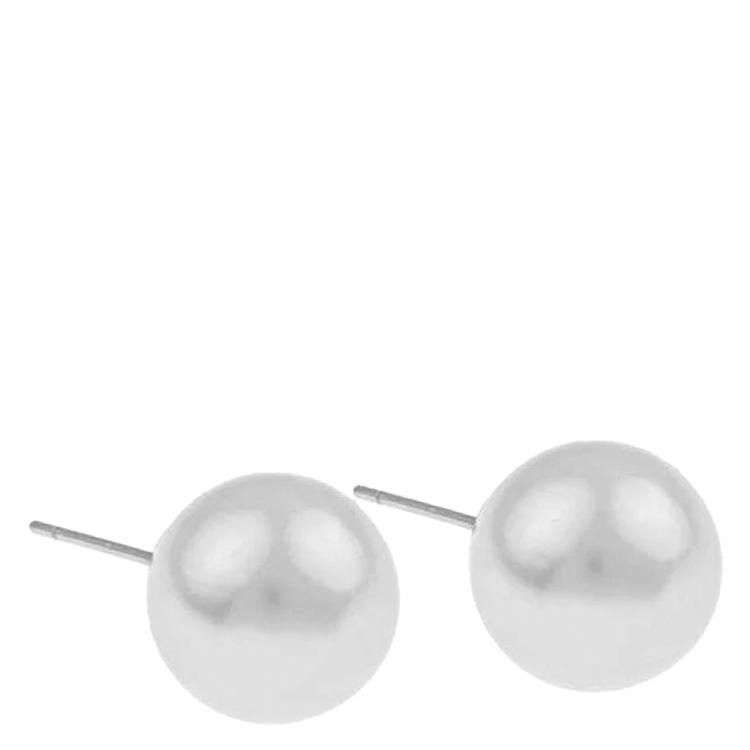 Snö Of Sweden Laney Pearl Earring - White 10 mm