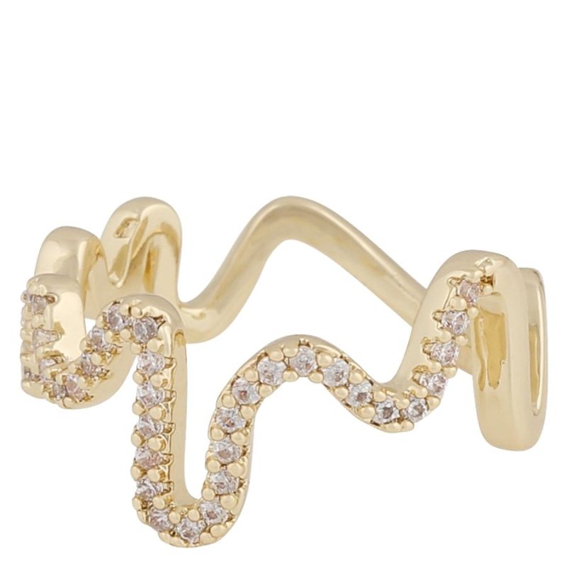 Snö Of Sweden Mayfair Irregular Ring Gold/Clear M