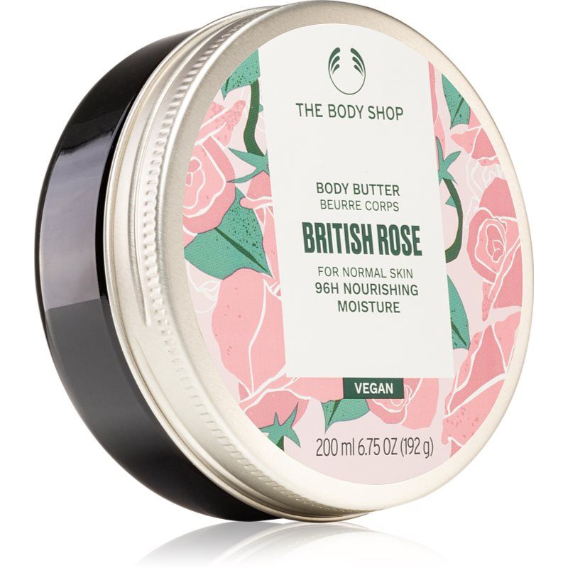 The Body Shop British Rose Body Butter vartalovoi tuoksuu ruusulle 200 ml