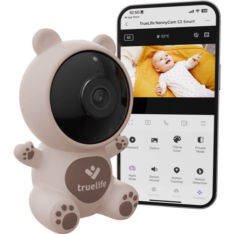 TrueLife NannyCam S3 Smart digitaalinen videoitkuhälytin 1 kpl