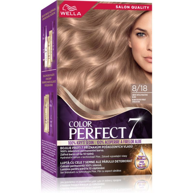 Wella Color Perfect hiusväri sävy 8/18 Glow Light Pearl Blond 1 kpl