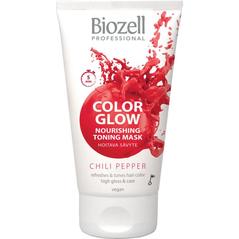 Biozell Color Glow Nourishing Toning Mask Chili Pepper - Hoitava Sävyte