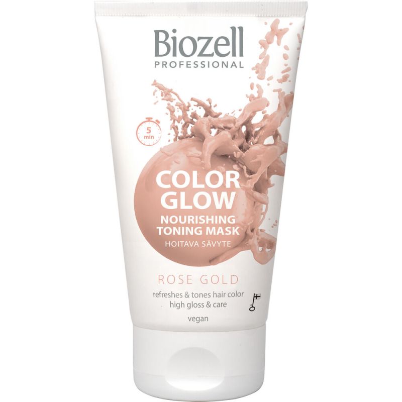 Biozell Color Glow Nourishing Toning Mask Rose Gold - Hoitava Sävyte