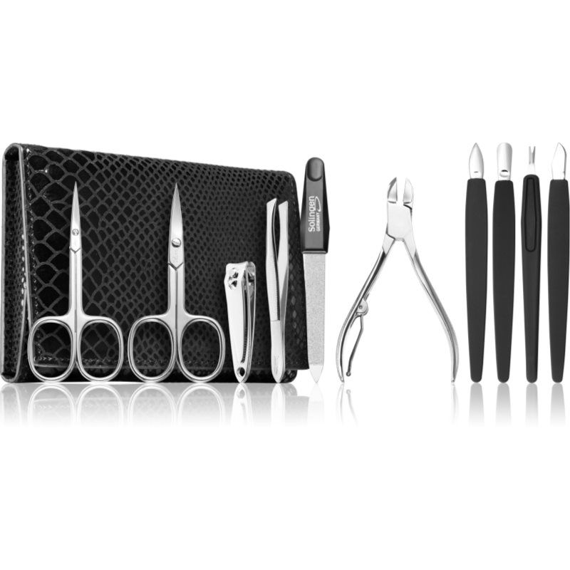 DuKaS Premium Line Solingen 252 manikyyrisetti + nahkakotelo Black