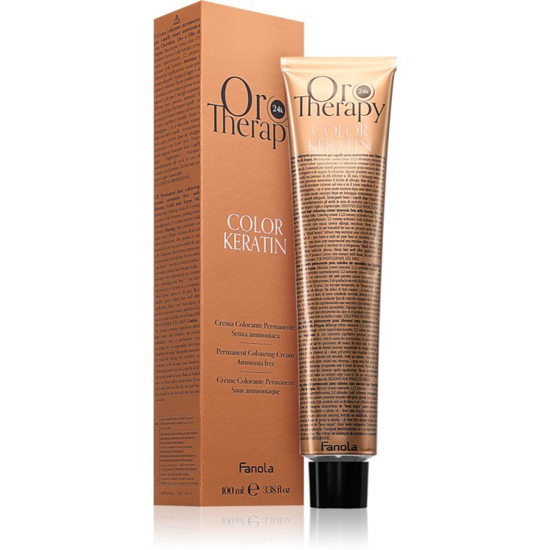 Fanola Oro Therapy Color Keratin hiusväri sävy Dark Blonde Ash 6.1. 100 ml