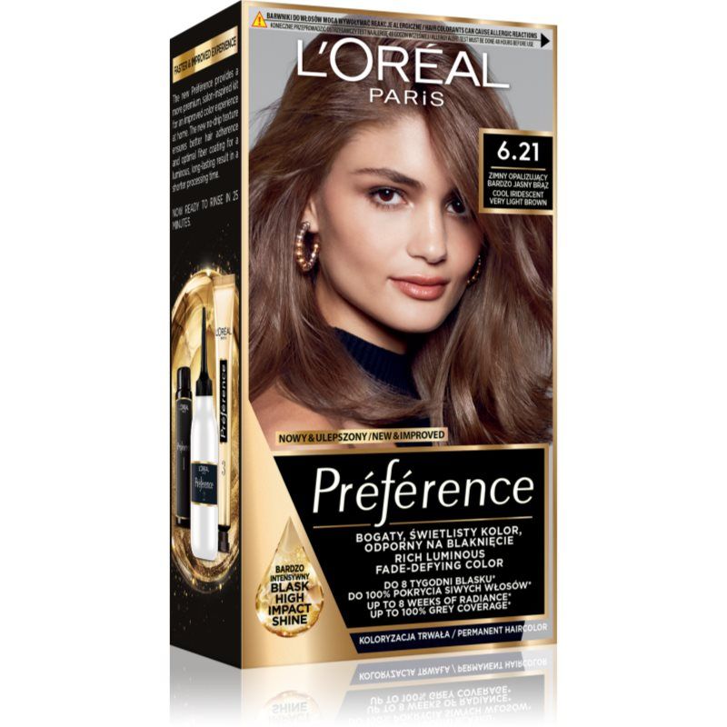 L’Oréal Paris Préférence kestohiusväri sävy 6.21 Zurich 1 kpl