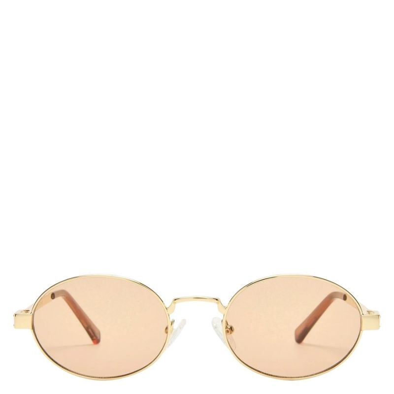 Le Specs Poseidon Deux Gold With Tan Tint