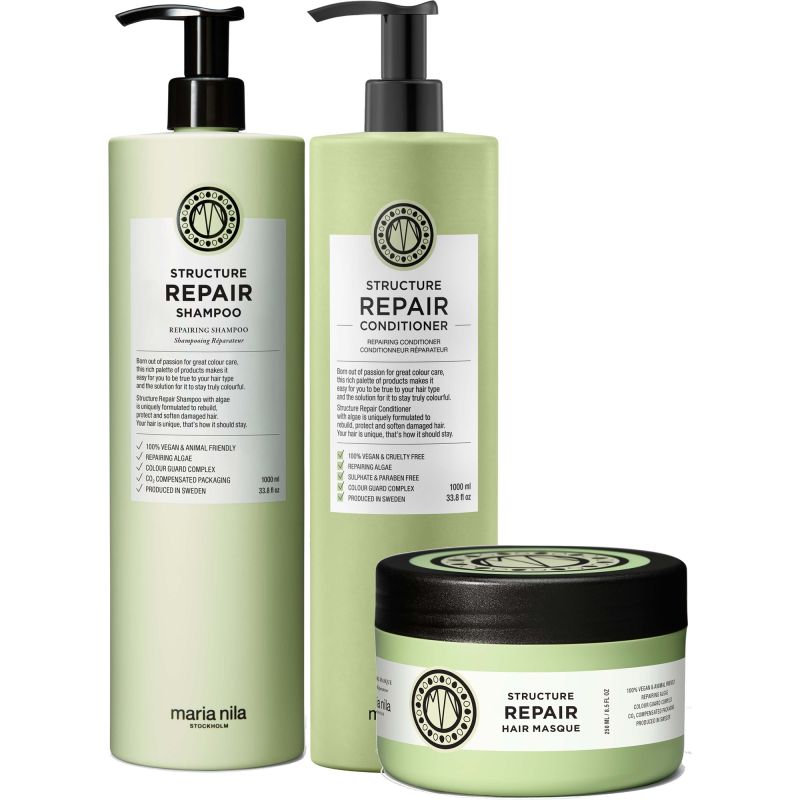 maria nila Structure Repair Bundle Shampoo 1000 ml & Conditioner