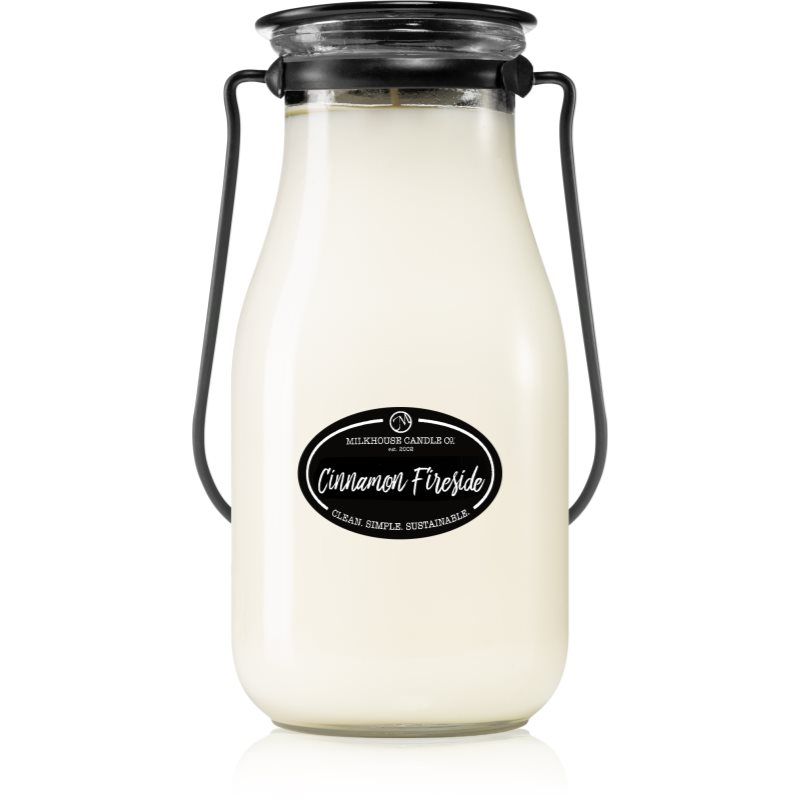 Milkhouse Candle Co. Creamery Cinnamon Fireside tuoksukynttilä Milkbottle 396 g