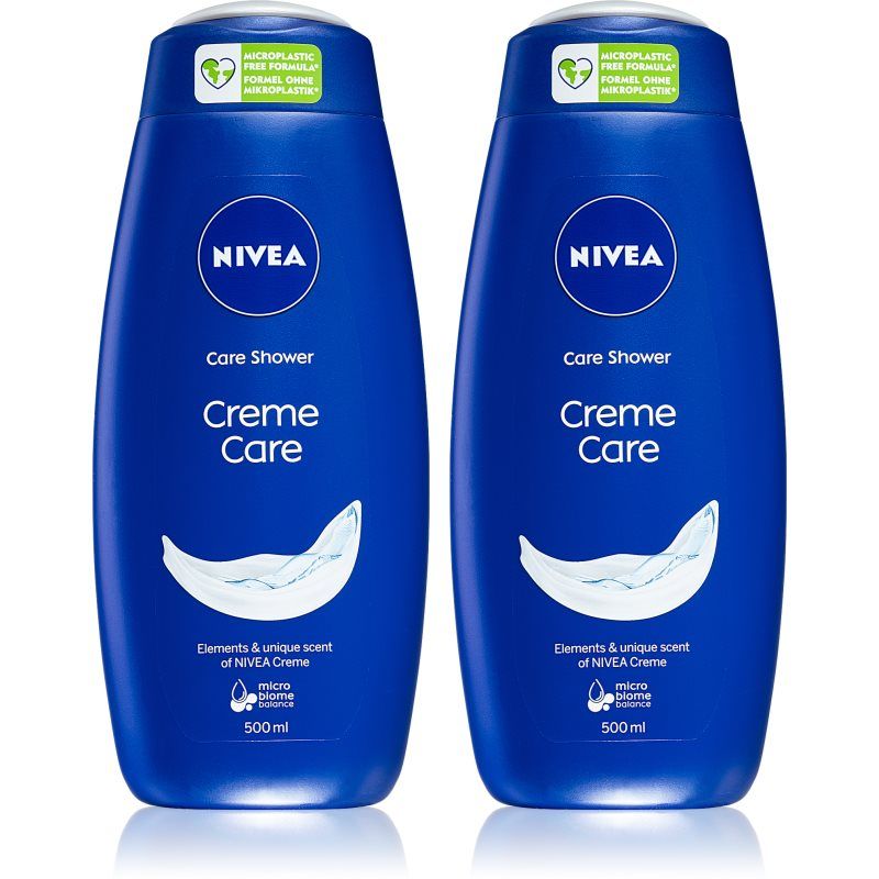 NIVEA Creme Care voidemainen suihkugeeli edullinen pakkaus 2 x 500 ml