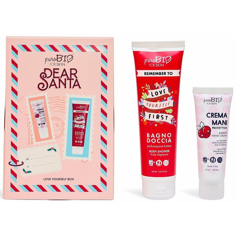 puroBIO Cosmetics Dear Santa Love yourself Box lahjasetti vartalolle 2 kpl