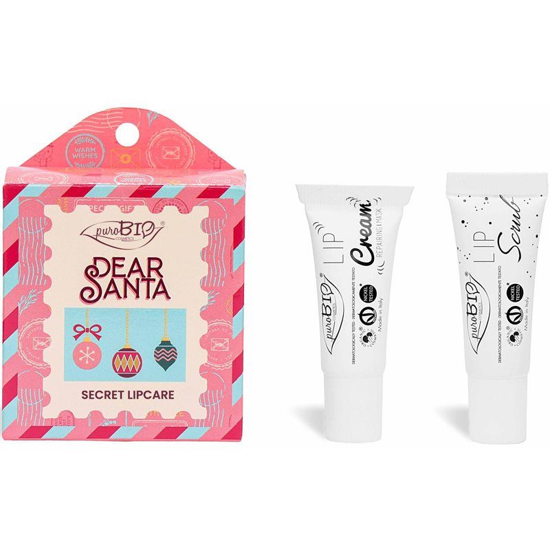 puroBIO Cosmetics Dear Santa SECRET lahjasetti huuliin 2 kpl