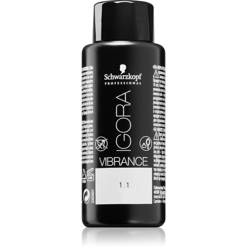 Schwarzkopf Professional IGORA Vibrance hiusten puolikestoväri sävy 10-12 Cendré Ash Soft Toner 60 ml