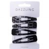 Dazzling Hår 4-pack isot kuviolliset hiuspinnit thumbnail 1