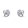 Dazzling Earring Silver Col, Studs As A Knot thumbnail 1