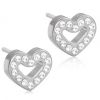 Blomdahl korvakoru Brilliance Heart Hollow 8 mm Crystal thumbnail 1