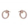 Dazzling Earrings Col Round Circles With Clear Crystals Gold thumbnail 1