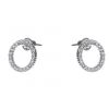 Dazzling Earrings Col Round Circles With Clear Crystals Silver thumbnail 1