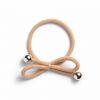 Ia Bon Hair Tie With Gold Bead Beige thumbnail 1