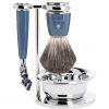 Mühle Rytmo Fusion Shaving Set Pure Badger Resin Petrol Blue thumbnail 1