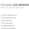 Rio 24 LED Touch Dimmable Cosmetic Makeup Mirror With 2X &amp; 3X Magnification thumbnail 5