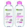 Garnier Micellar Water Facial Cleanser Sensitive Skin 400ml Duo Pack thumbnail 1