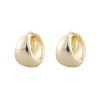 Snö Of Sweden Core Pure Oval Earring – Plain Gold thumbnail 1