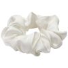 Lenoites Mulberry Silk Scrunchie, White thumbnail 1